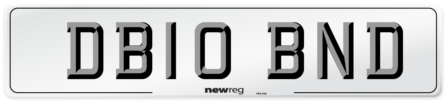 DB10 BND Number Plate from New Reg